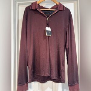 Porter & Ash NWT Knitted Jacquard Cotton Blend Men's Polo Pullover Sz XXL